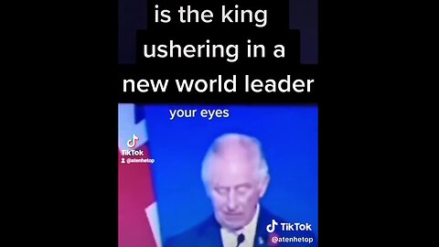 Is The King Ushering In A New World Leader (A must See Video)