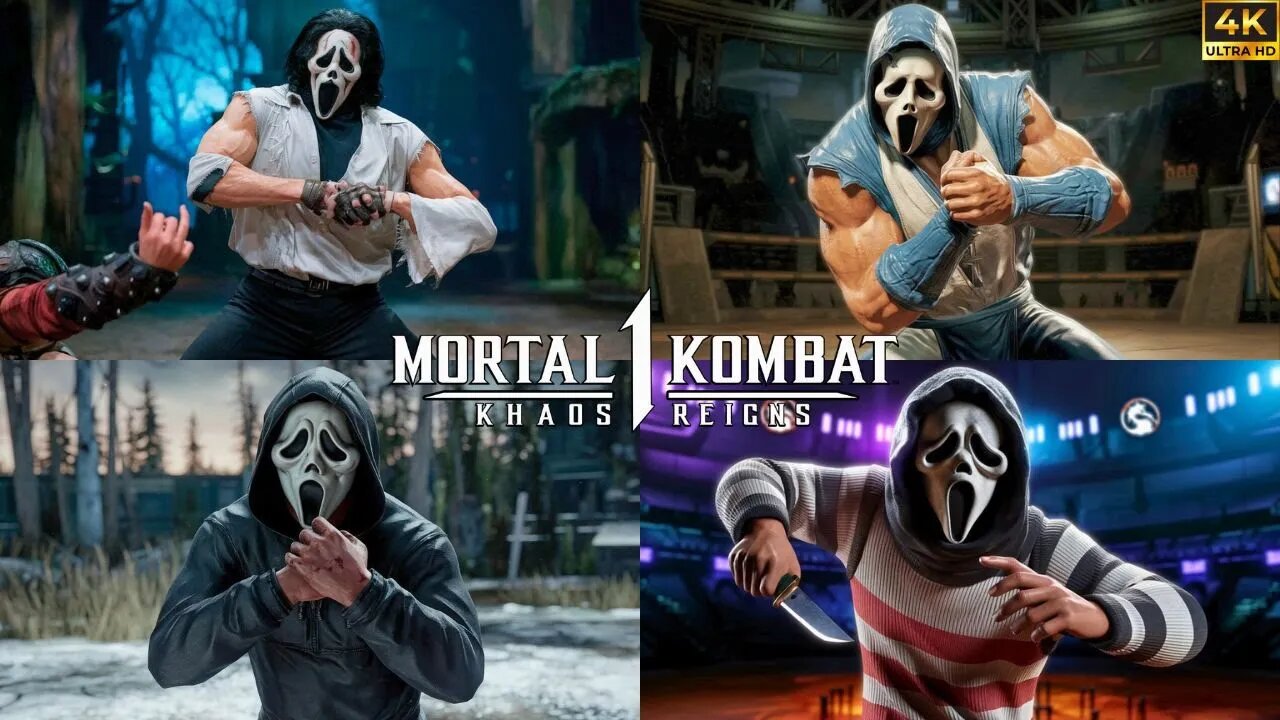 Mortal Kombat 1 Khaos Reigns - Ghostface Battle Fight Entry With All Characters