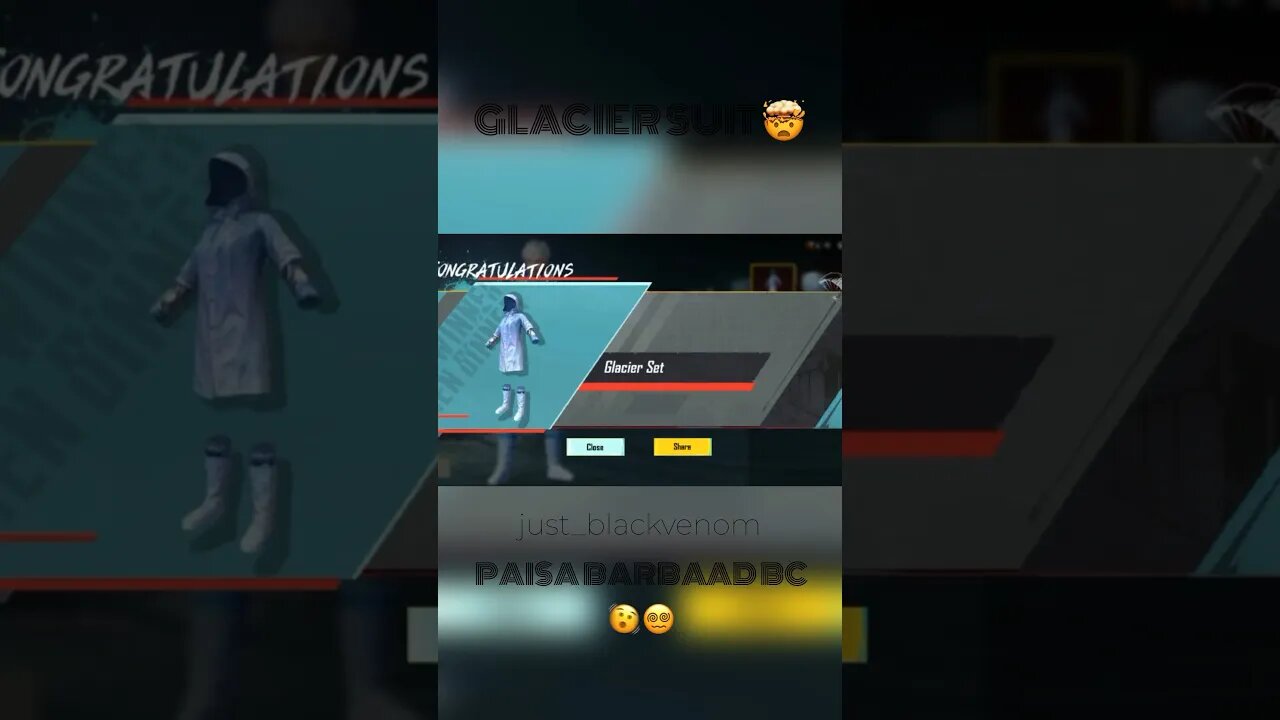 Full GLACIER SUIT 3000UCšµāš« #bgmi #gaming #bgmiindia #pubgmobile #pubg #viral #shortvideo #shorts
