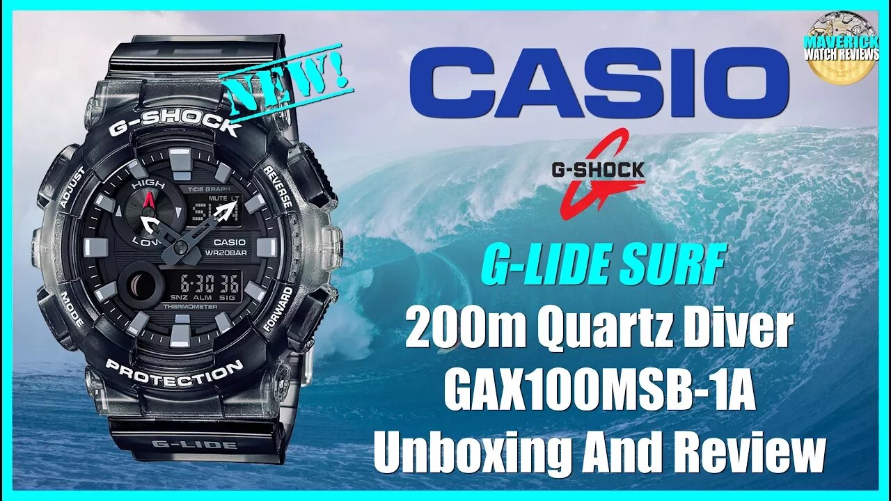 Surf's Up! | Casio G-Shock G-Lide 200m Quartz Diver GAX100MSB-1A Unbox & Review