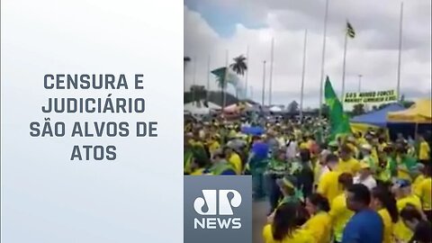 Manifestantes seguem concentrados próximo ao Exército em Brasília