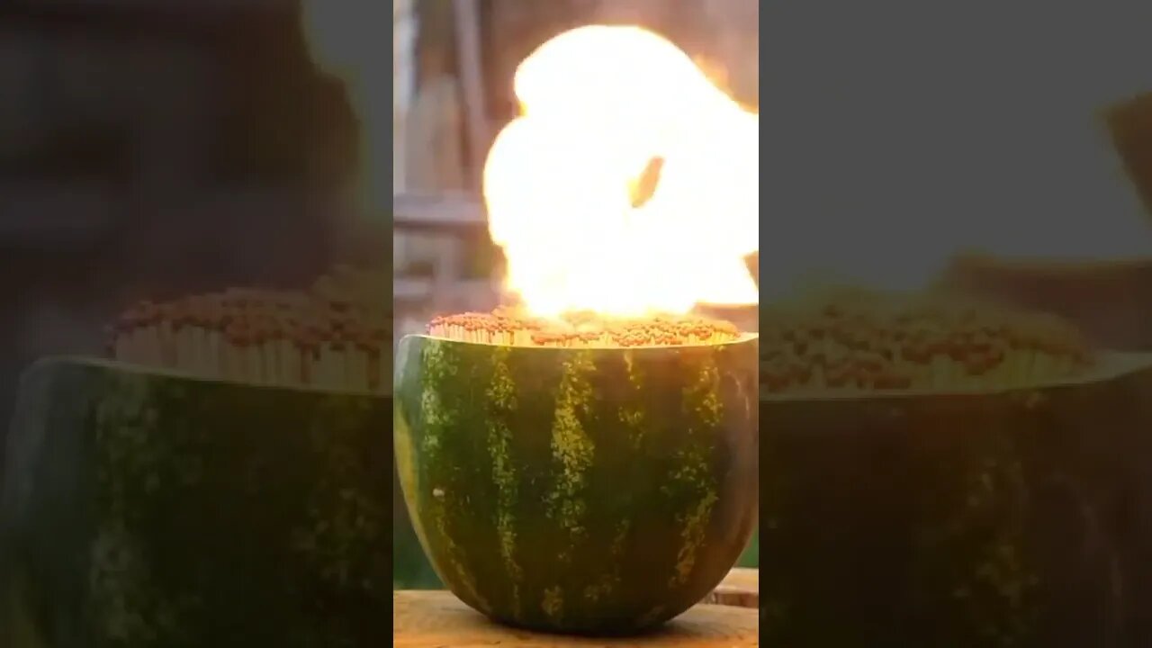 degree ball VS matchsticks VS watermelon