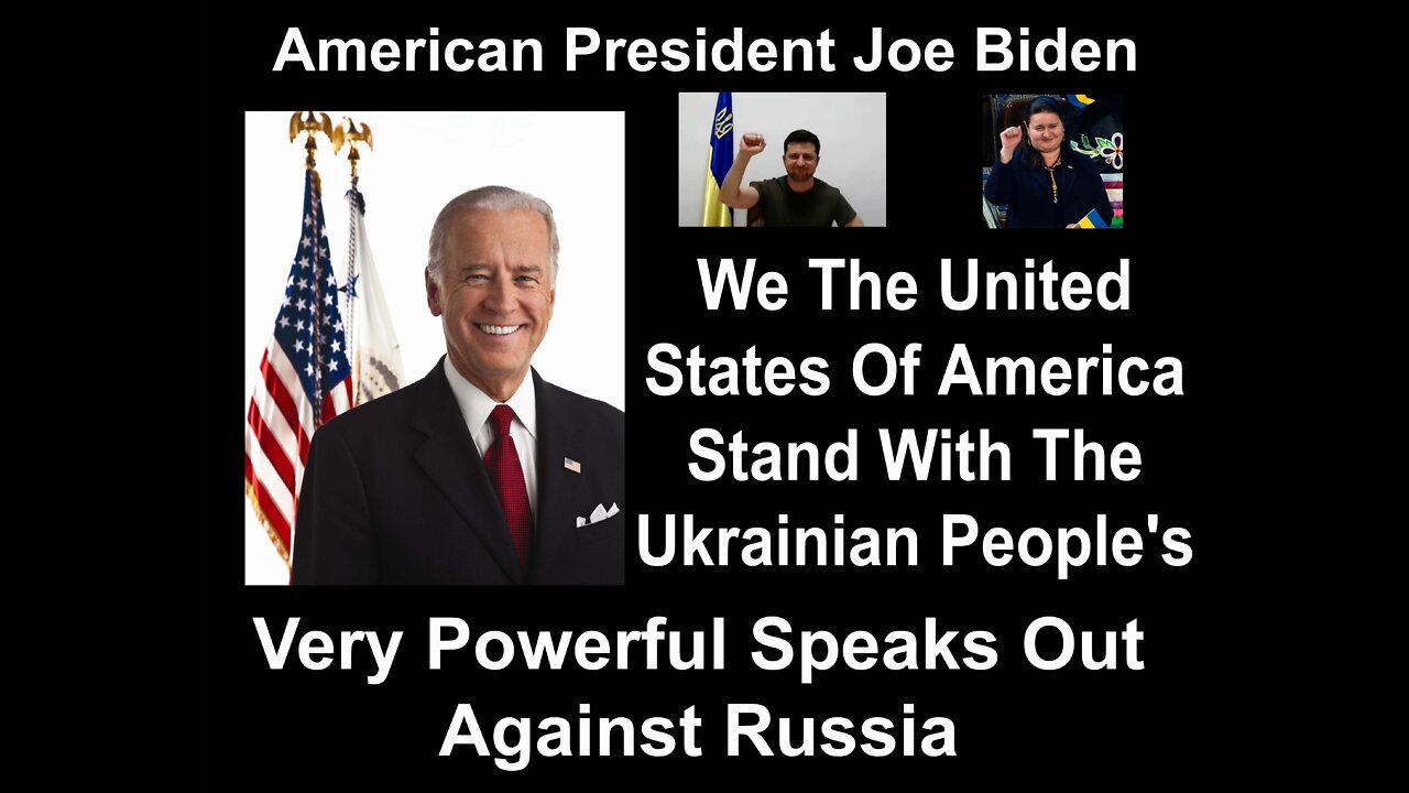 American President Joe Biden Very Powerful Speak Out Against Russia