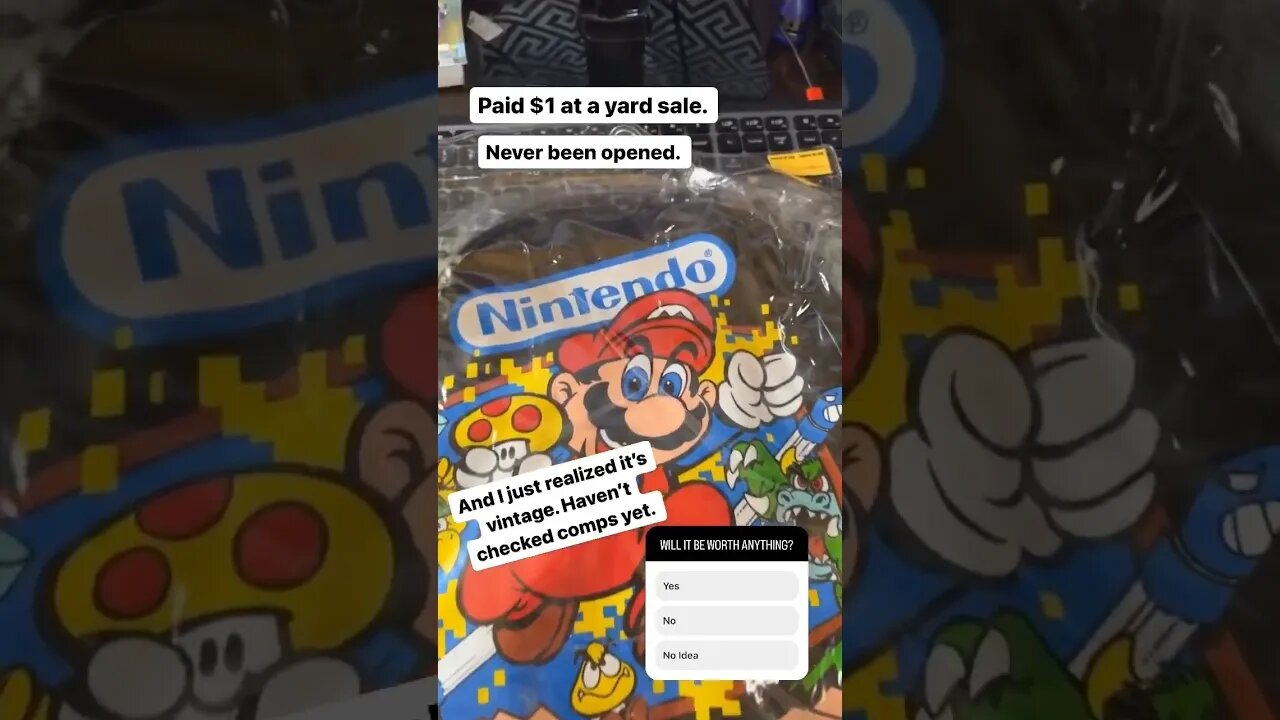 It was VINTAGE! 🙌🏻 #resellerlife #reseller #vintagefinds #supermario #yardsalefinds #toysrus