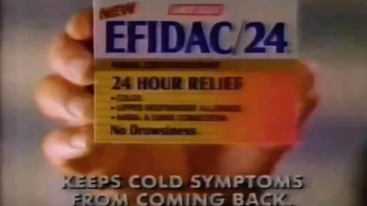 Odd Voice Commercial 1993 Efidac "Keep Cold Symptoms From Coming Back" (90's Commercial)