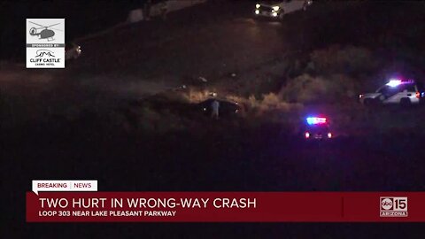 DPS: Two injured in wrong-way crash near SR303 and Lake Pleasant