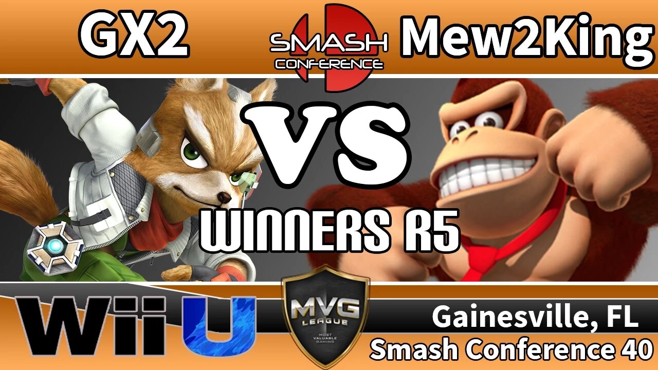 GX2 (Fox) vs. COG MVG|Mew2King (Donkey Kong) - SSB4 Winners R5 - Smash Conference 40