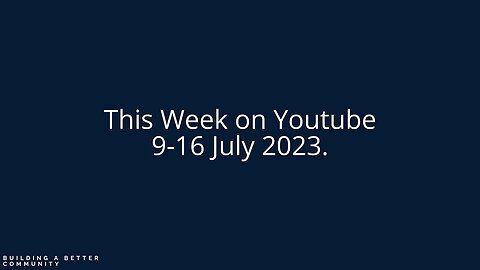 A week on youtube EDITED