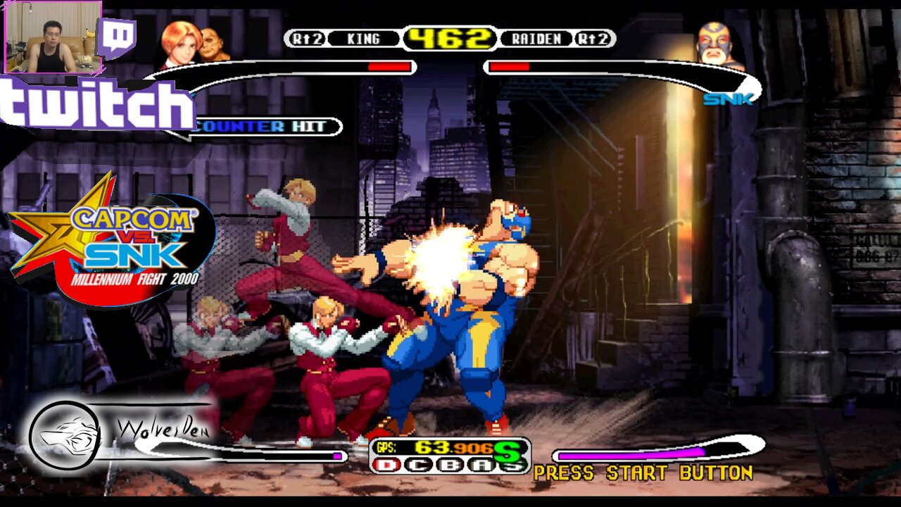 (DC) CAPCOM Vs SNK - Millennium Fight 2000 - playing for fun 30th round
