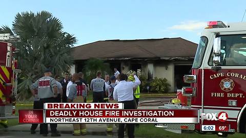 Fire kills 1 in Cape Coral, pets missing