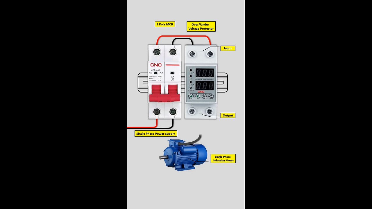 single phase induction motor connection