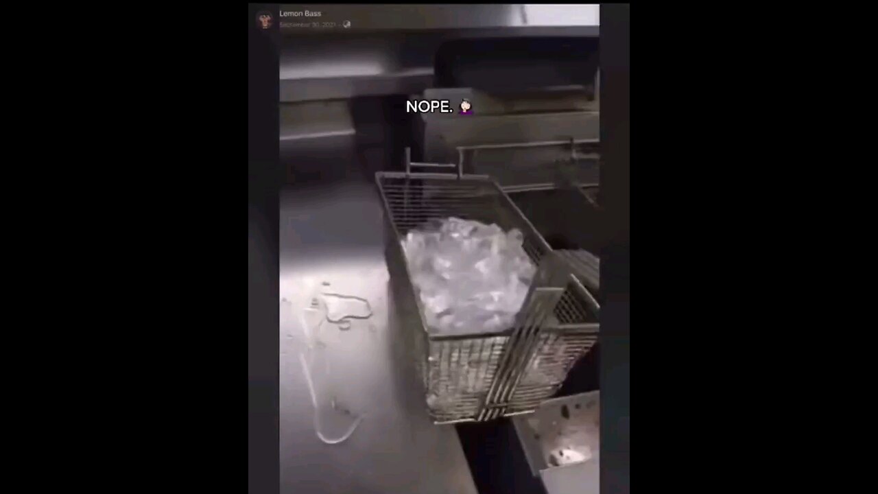 Ice in Fryer at McDonald's.