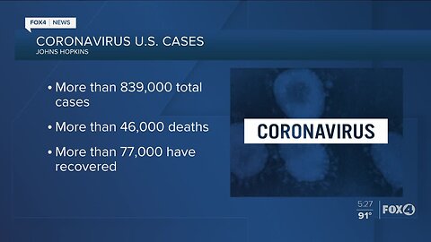 Coronavirus cases as of Wednesday, April 22