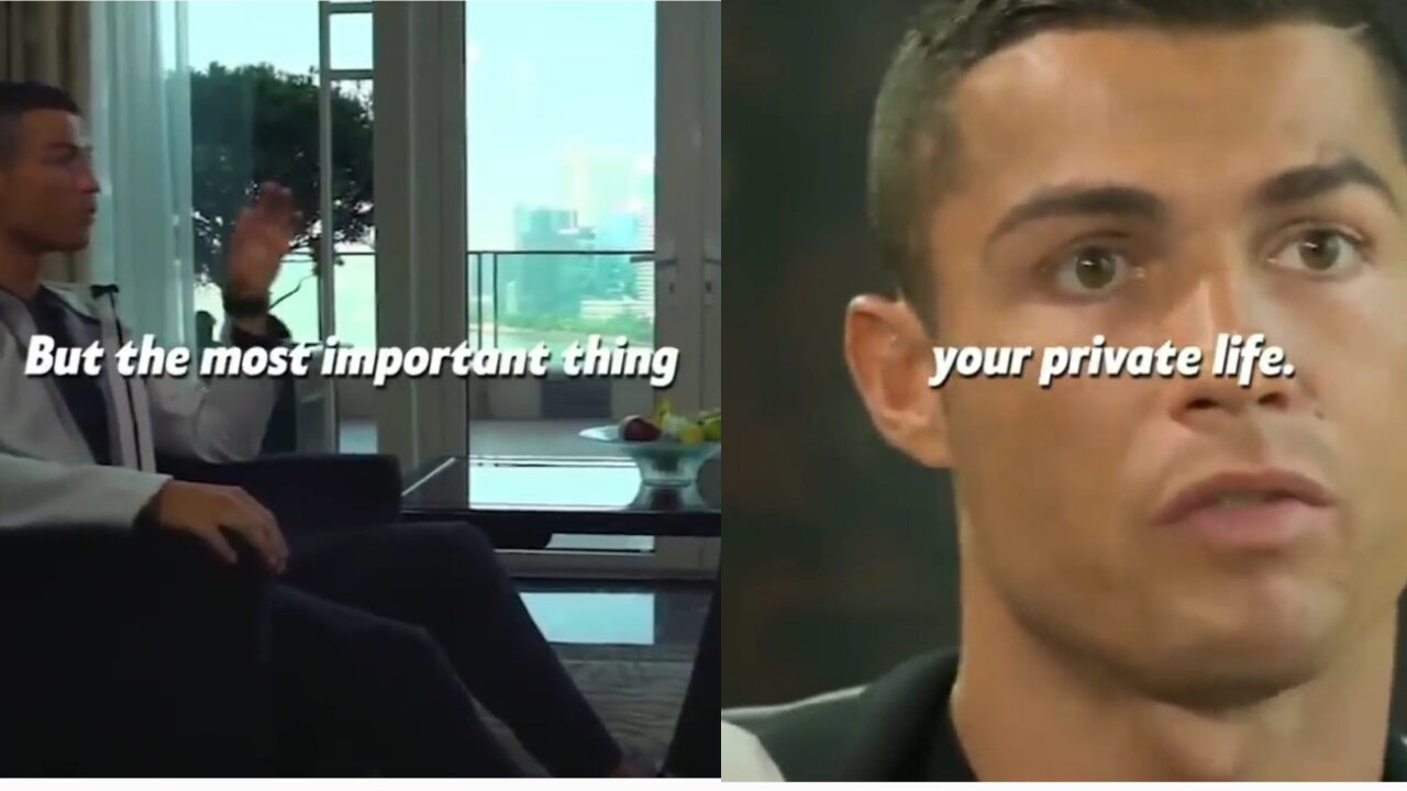 Ronaldo talks about most important thing in the world must watch!