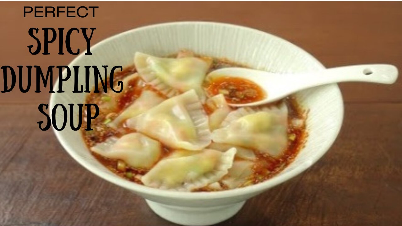 Easy Chinese-style Spicy Dumpling Soup with Vegetables :: How to make Bite-sized Dumplings