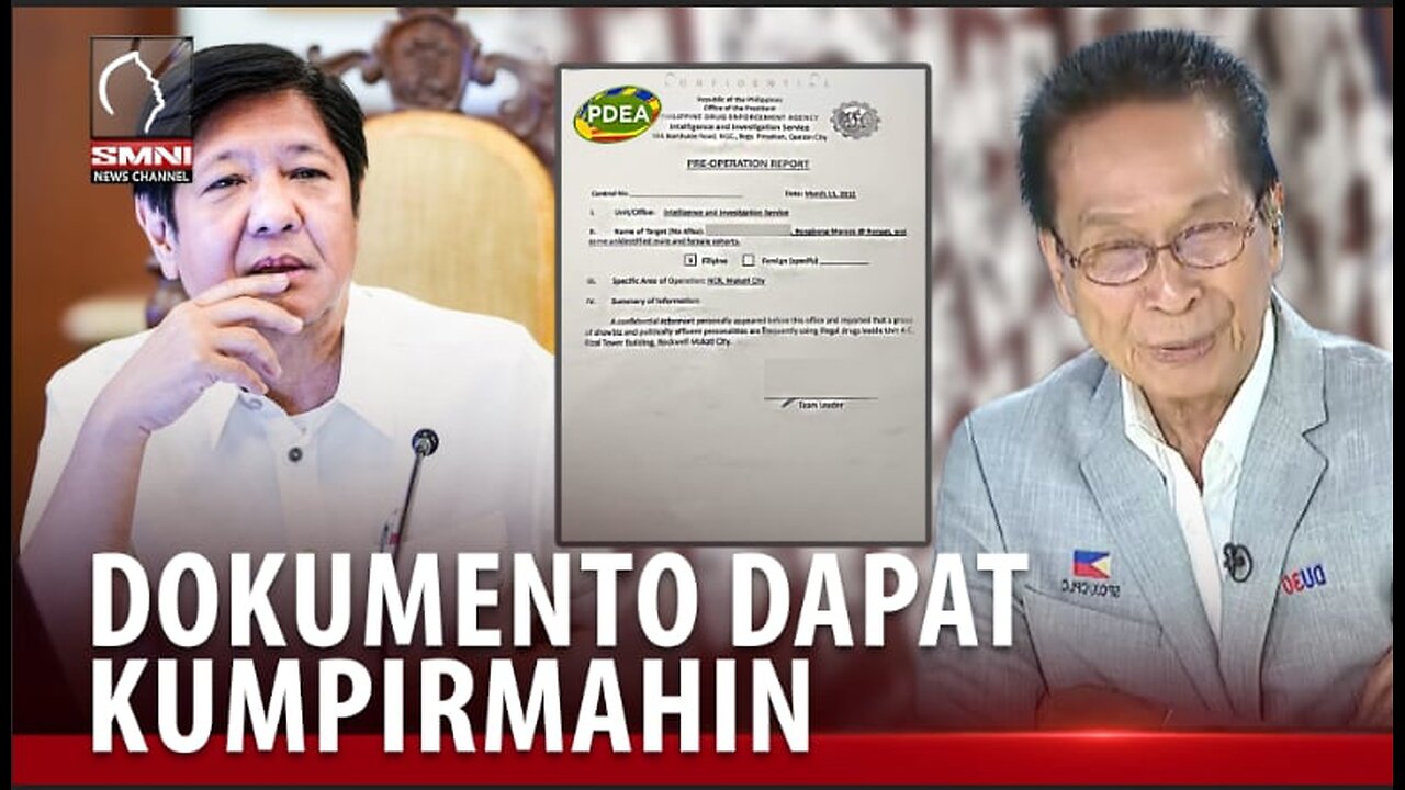 Dokumento na nagsasabing nasa narco list si PBBM, dapat kumpirmahin ng PDEA