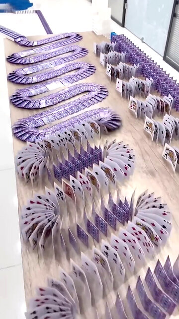 Exciting dominoes with cards