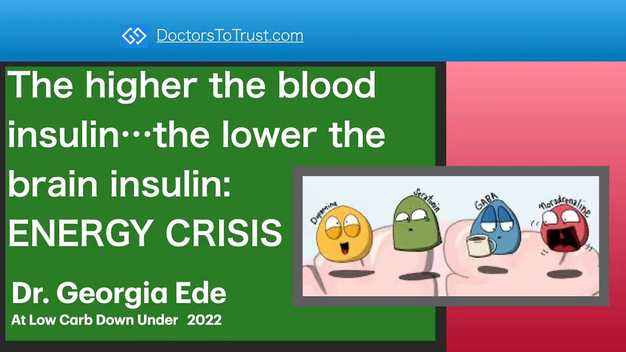 GEORGIA EDE 5: The higher the blood insulin…the lower the brain insulin: ENERGY CRISIS