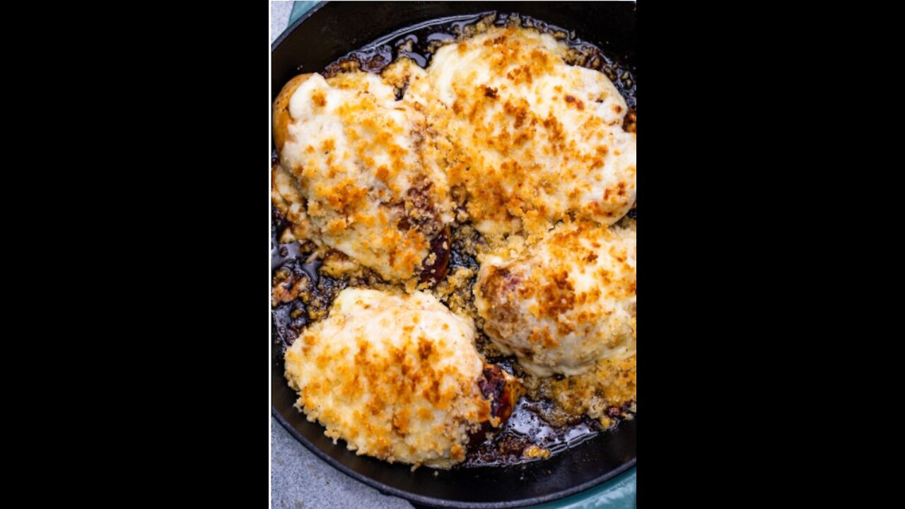 Crispy Parmesan Mozzarella Crusted Chicken