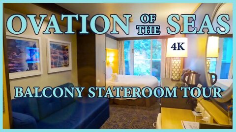 4K Ovation of the Seas Balcony Room Tour - 11198