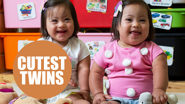 Identical twin toddlers are one-in-a-million because they have Down’s Syndrome