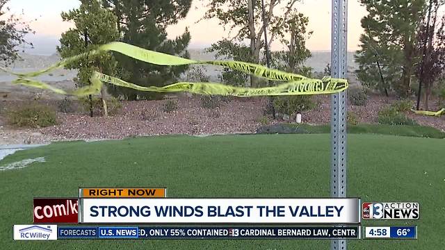 Strong winds blast Las Vegas valley