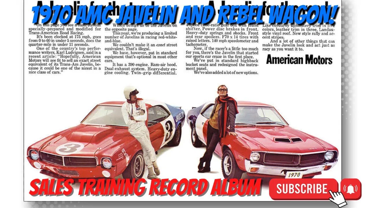 1970 AMC Javelin and Rebel Wagon Dealer Sales Training! #vintage