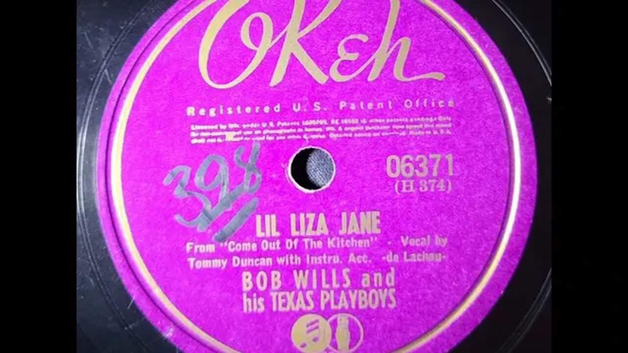 Bob Wills and His Texas Playboys, Tommy Duncan - Lil Liza Jane