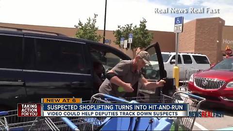 Suspected shoplifting turns into hit-and-run