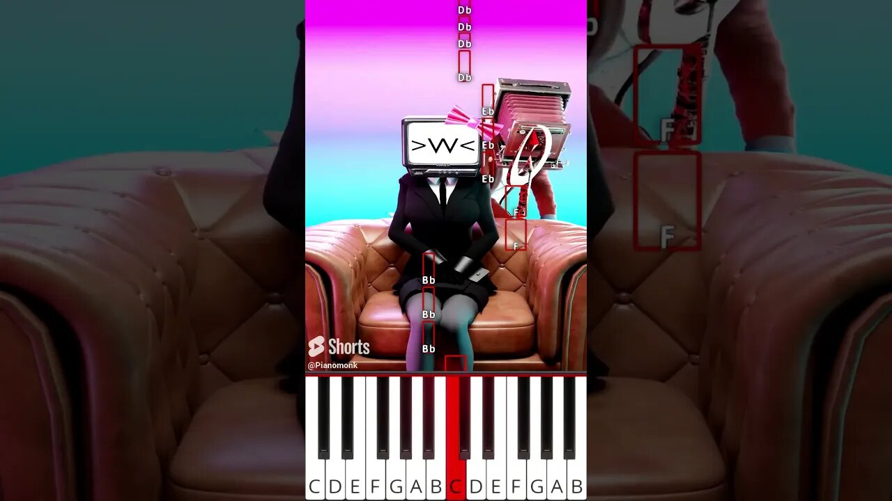 Left or Right? ft. TV Women (@DOM_Studio) Skibidi Toilet Animation - Octave Piano Tutorial