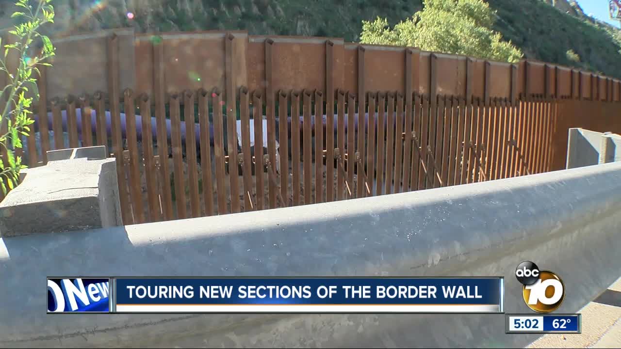 Touring new sections of the border wall in San Diego