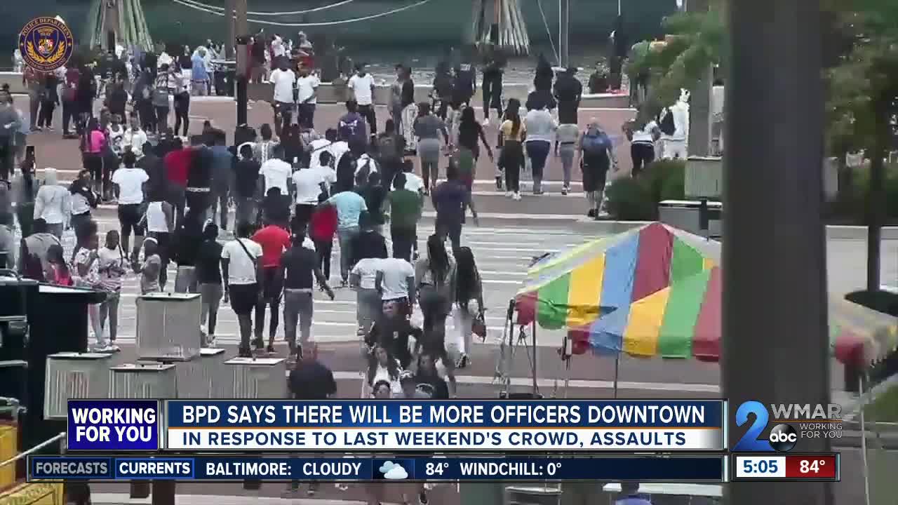 Police staff up after last weekend’s Inner Harbor crowd, assaults