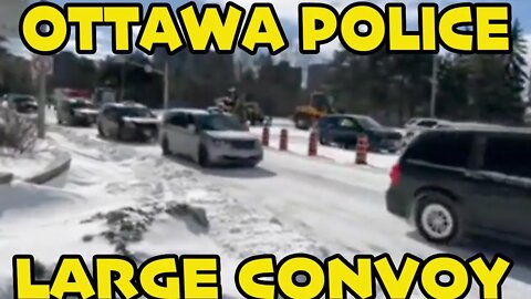 🚨 LARGE CONVOY OF POLICE IN OTTAWA 🚨