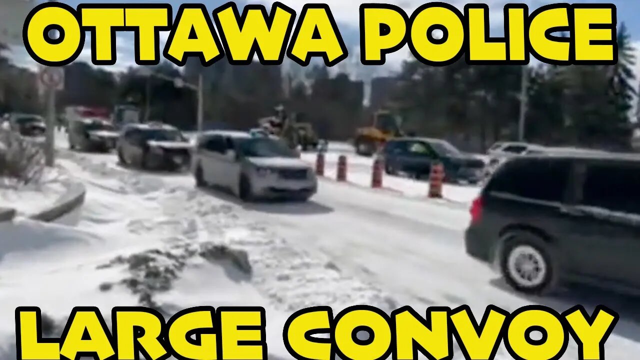 🚨 LARGE CONVOY OF POLICE IN OTTAWA 🚨