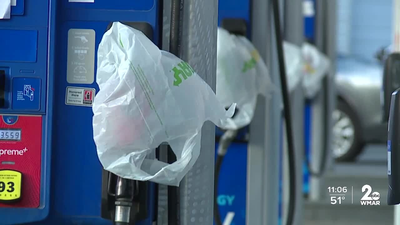 Long lines at gas stations in Maryland on Wednesday