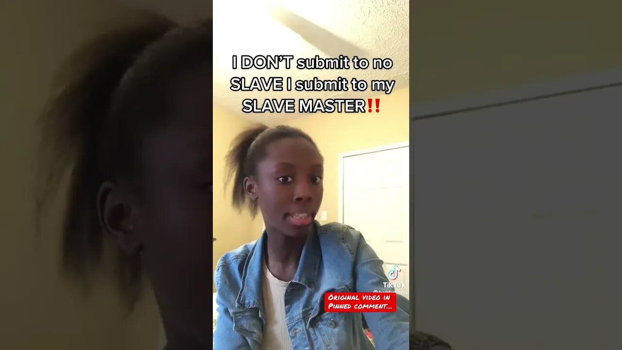 Blk Wmn Says She Will Never Submit To A Sl@ve (blk man)