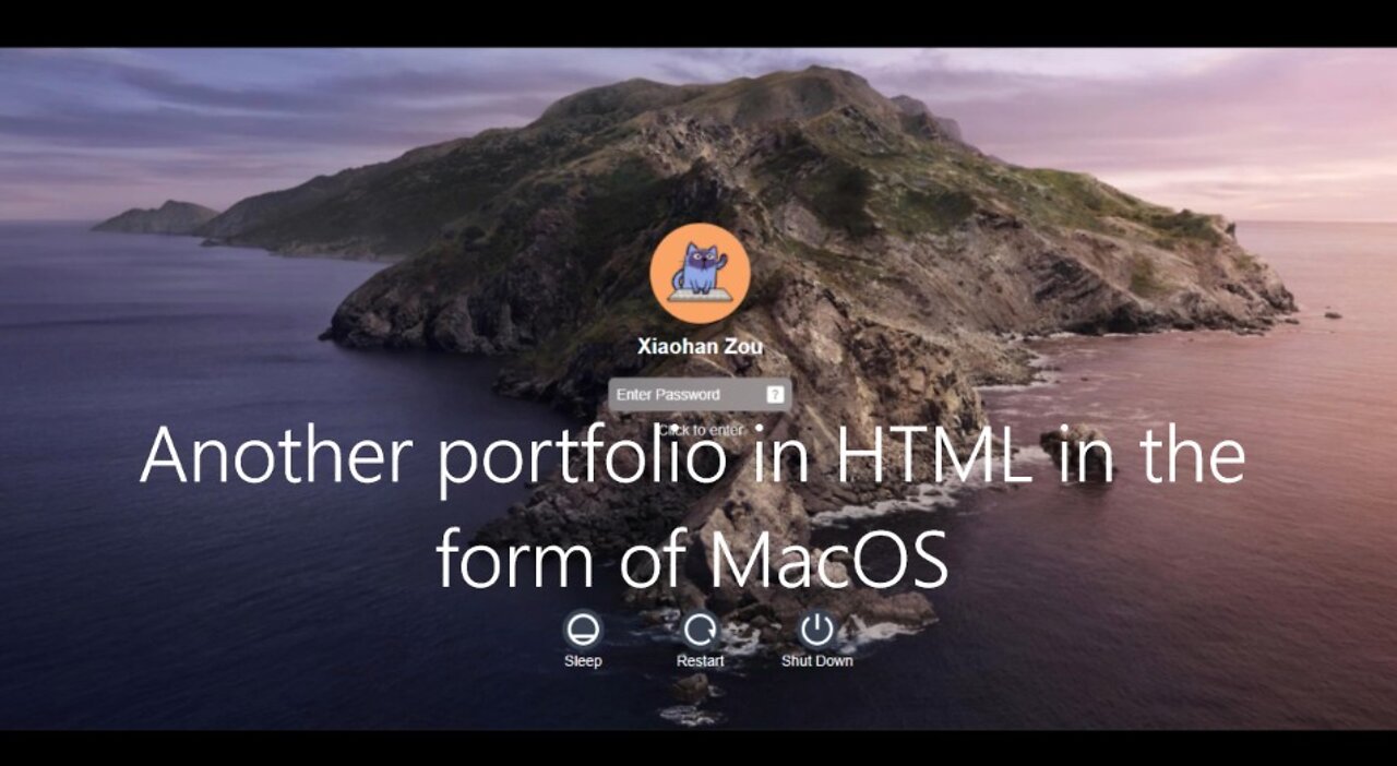 Another portfolio in HTML in the form of MacOS
