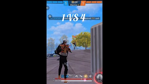 free fire 1vs4 🥹 wait for end