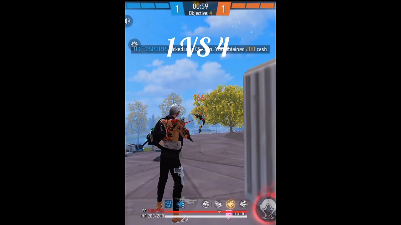 free fire 1vs4 🥹 wait for end