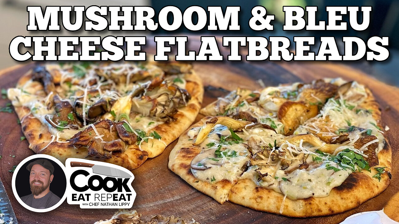 Mushroom & Bleu Cheese Flatbread | Blackstone Griddles