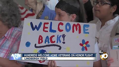 Hundreds welcome veterans home from Honor Flight San Diego