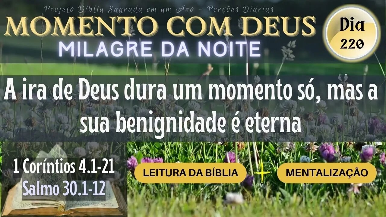 MOMENTO COM DEUS - MILAGRE DA NOITE - Dia 220/365 #biblia