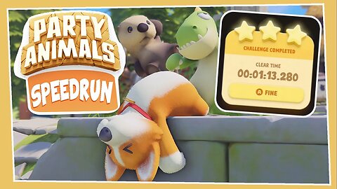 Party Animals Tutorial Speedrun Attempt - New Record?