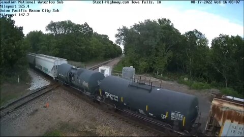 KCS 5022 Leading SB UP Manifest at Mills Tower in Iowa Falls, IA on August 17, 2022 #steelhighway