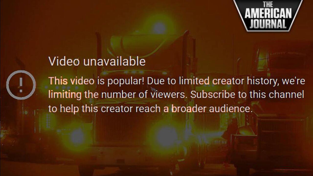 YouTube Censors Trucker’s Live Stream Because It Was Too Popular