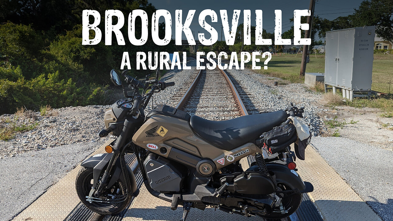 Riding my Honda Navi through the RURAL TOWN with ROLLING HILLS | BROOKSVILLE