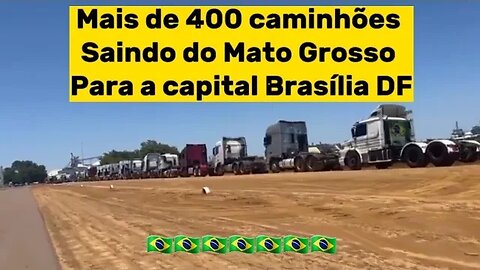 Mais de 400 caminhões Saindo do Mato Grosso Para a capital Brasília DF