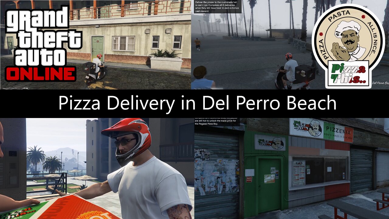 GTA Online Pizza Delivery in Del Perro Beach