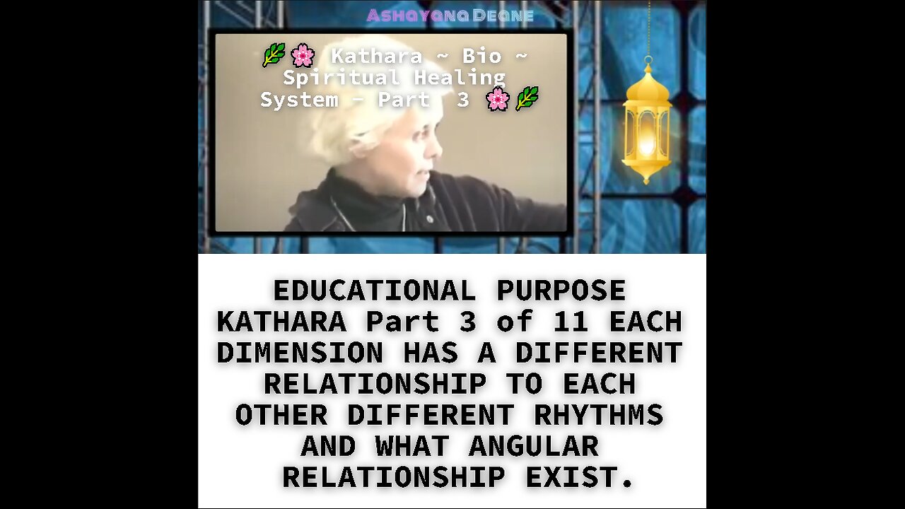 EDUCATIONAL PURPOSE KATHARA Part 3 of 11 EACH DIMENSION HAS A DIFFERENT RELATIONSHIP TO EACH OTHER D