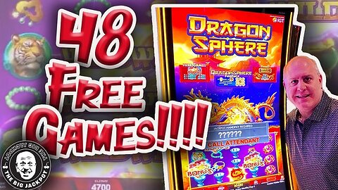 😁 MASSIVE Bonus Round WIN! 🔥 48 Free Games on Dragon Sphere! | Raja Slots